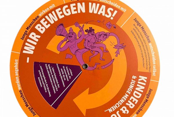 3x Drehscheiben mit Metallniete für interaktive Kommunikation